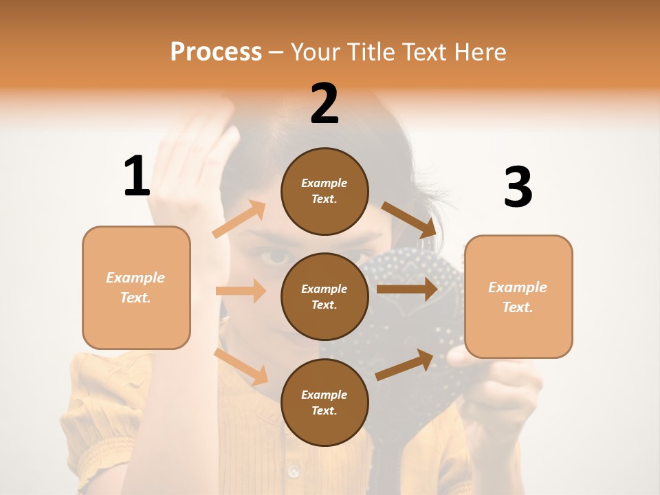 A Woman Is Holding A Hair Brush And Comb PowerPoint Template