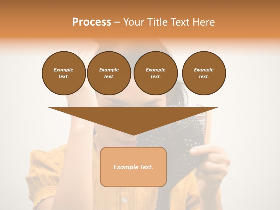 A Woman Is Holding A Hair Brush And Comb PowerPoint Template