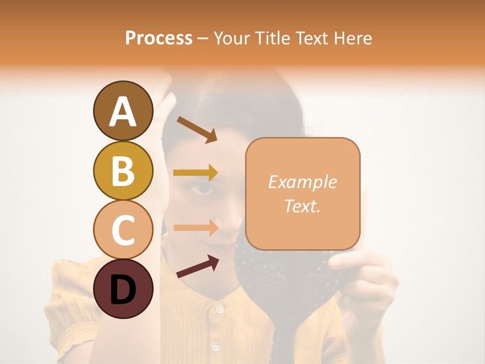 A Woman Is Holding A Hair Brush And Comb PowerPoint Template