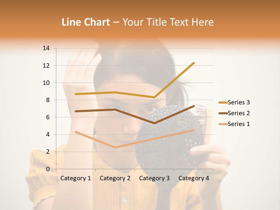 A Woman Is Holding A Hair Brush And Comb PowerPoint Template