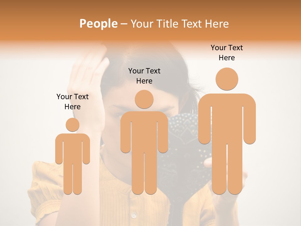 A Woman Is Holding A Hair Brush And Comb PowerPoint Template