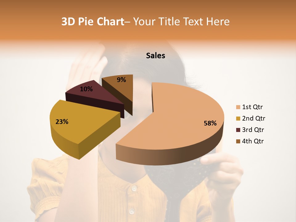 A Woman Is Holding A Hair Brush And Comb PowerPoint Template