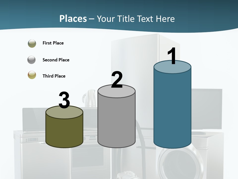 A Bunch Of Appliances That Are In A Room PowerPoint Template