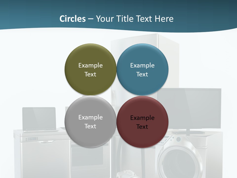 A Bunch Of Appliances That Are In A Room PowerPoint Template