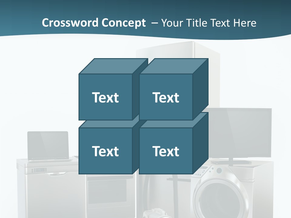 A Bunch Of Appliances That Are In A Room PowerPoint Template