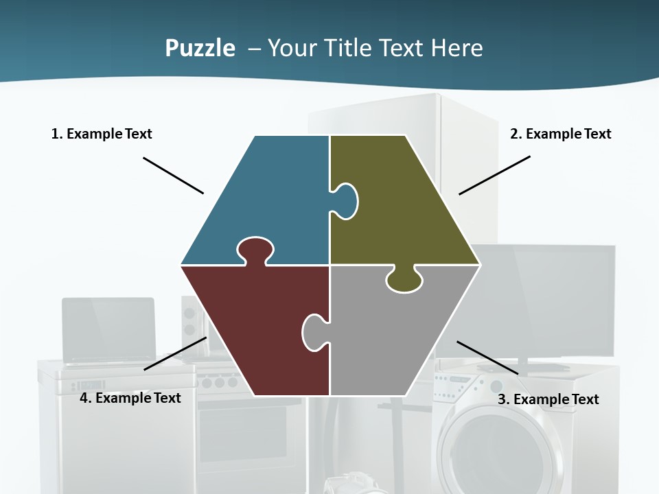 A Bunch Of Appliances That Are In A Room PowerPoint Template