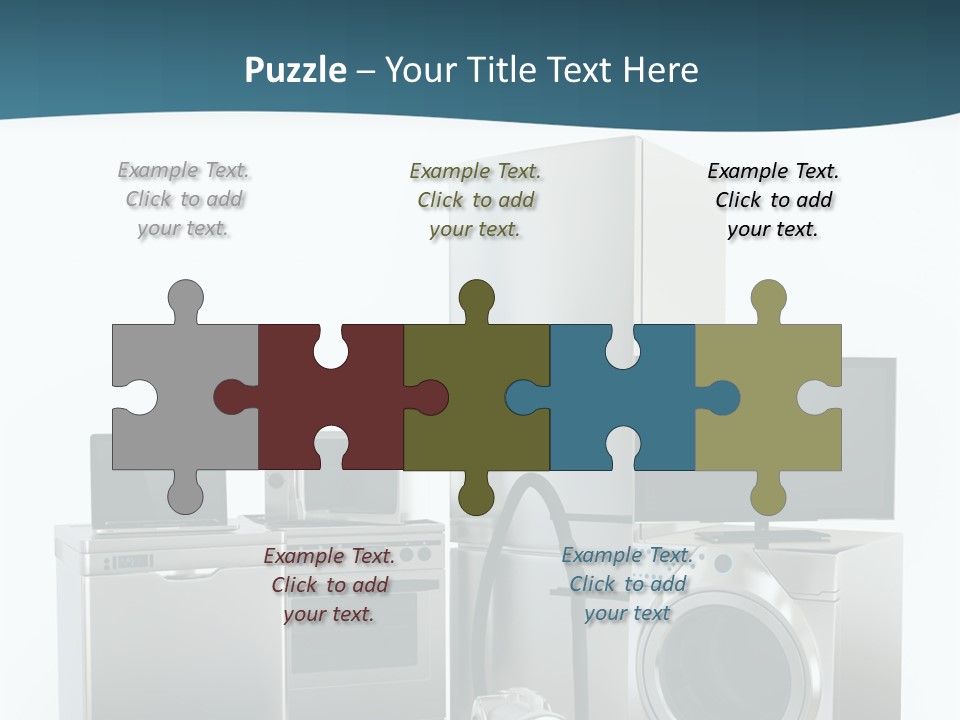 A Bunch Of Appliances That Are In A Room PowerPoint Template