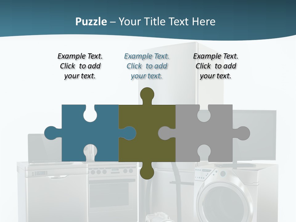 A Bunch Of Appliances That Are In A Room PowerPoint Template