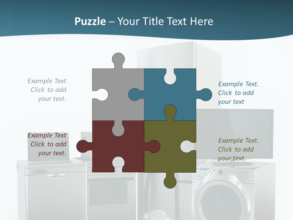 A Bunch Of Appliances That Are In A Room PowerPoint Template