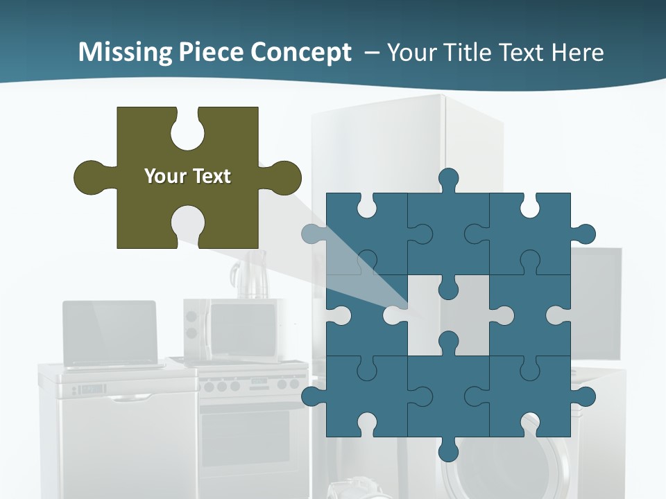 A Bunch Of Appliances That Are In A Room PowerPoint Template