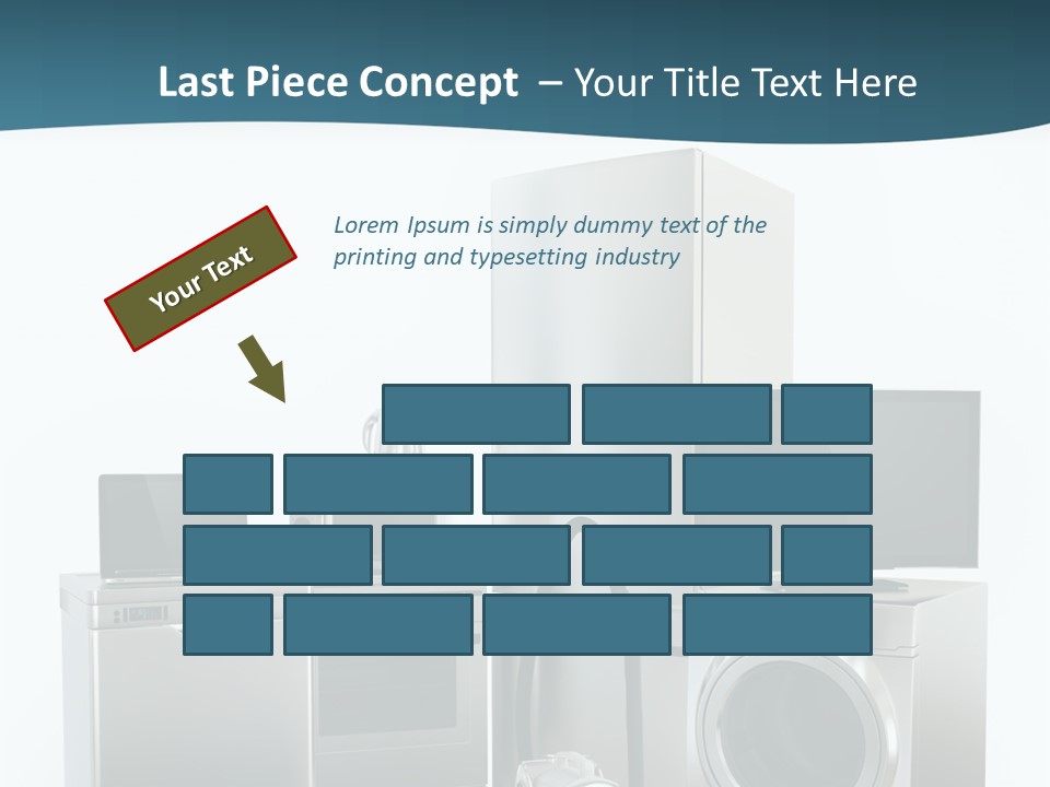 A Bunch Of Appliances That Are In A Room PowerPoint Template