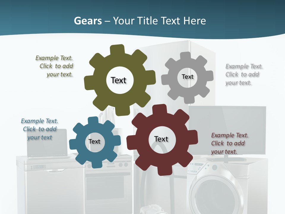 A Bunch Of Appliances That Are In A Room PowerPoint Template