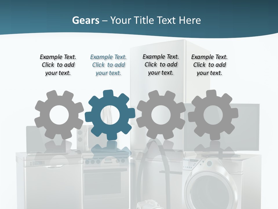 A Bunch Of Appliances That Are In A Room PowerPoint Template