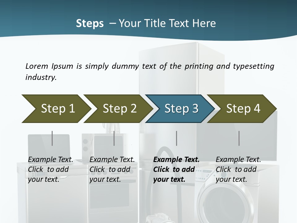 A Bunch Of Appliances That Are In A Room PowerPoint Template