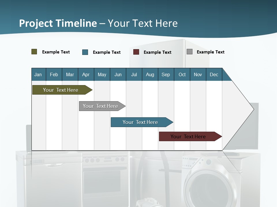 A Bunch Of Appliances That Are In A Room PowerPoint Template
