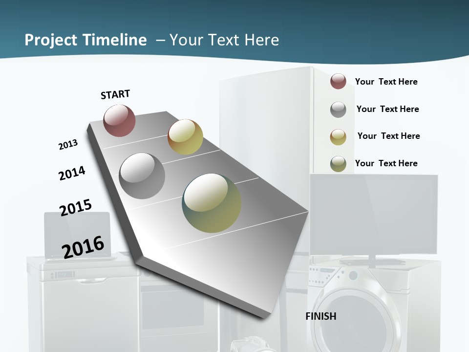 A Bunch Of Appliances That Are In A Room PowerPoint Template