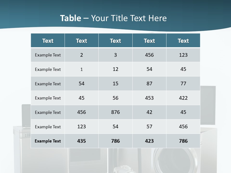 A Bunch Of Appliances That Are In A Room PowerPoint Template