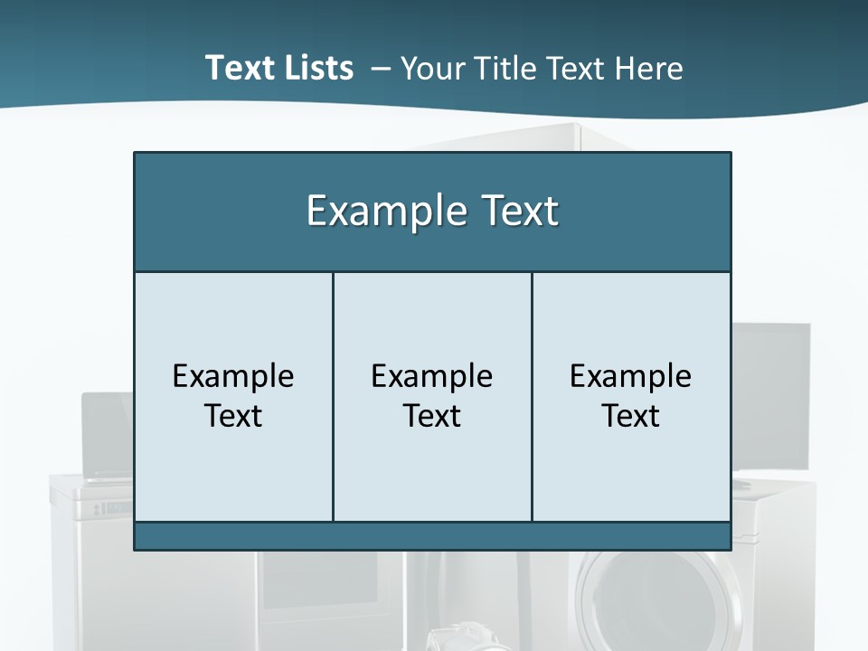 A Bunch Of Appliances That Are In A Room PowerPoint Template