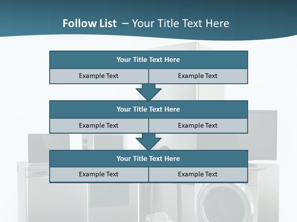 A Bunch Of Appliances That Are In A Room PowerPoint Template