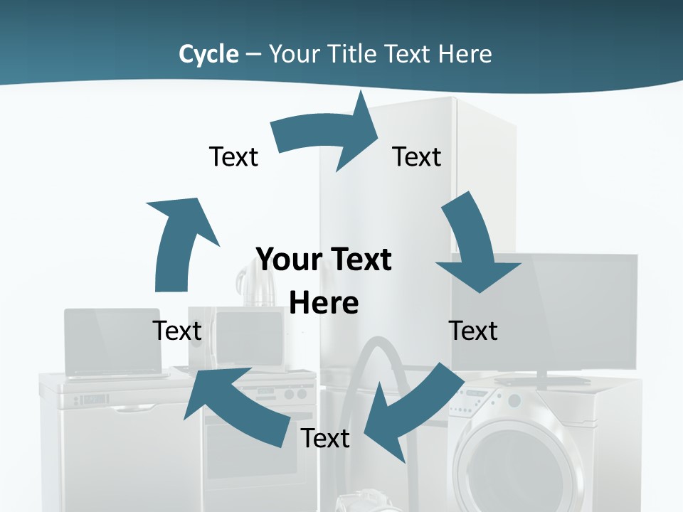 A Bunch Of Appliances That Are In A Room PowerPoint Template