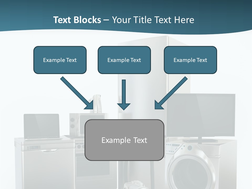 A Bunch Of Appliances That Are In A Room PowerPoint Template