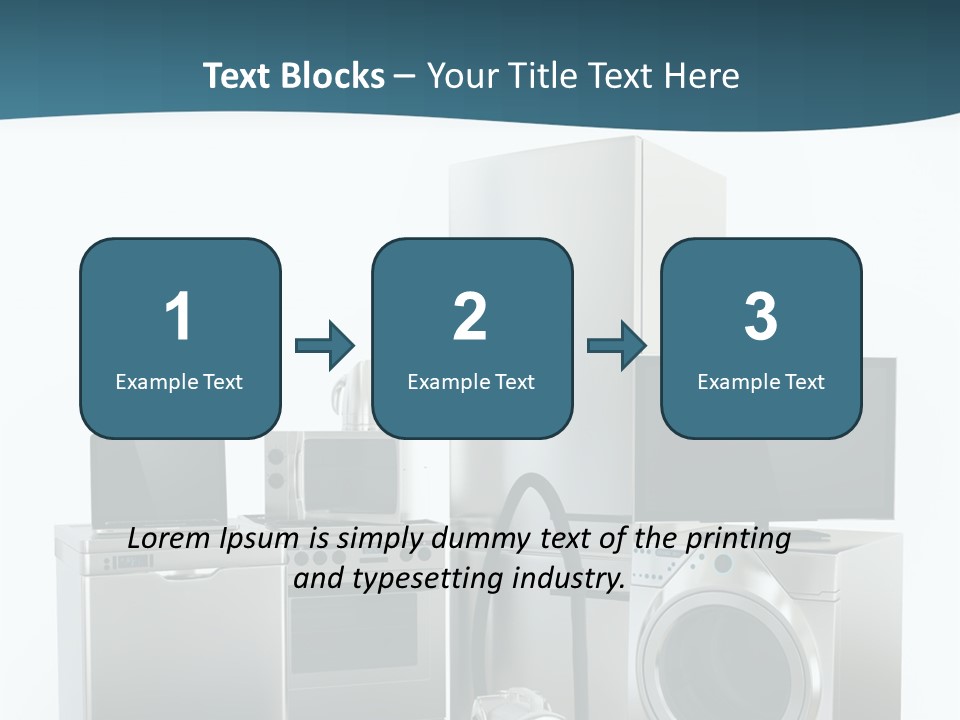 A Bunch Of Appliances That Are In A Room PowerPoint Template