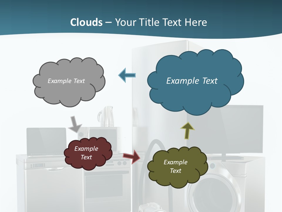 A Bunch Of Appliances That Are In A Room PowerPoint Template