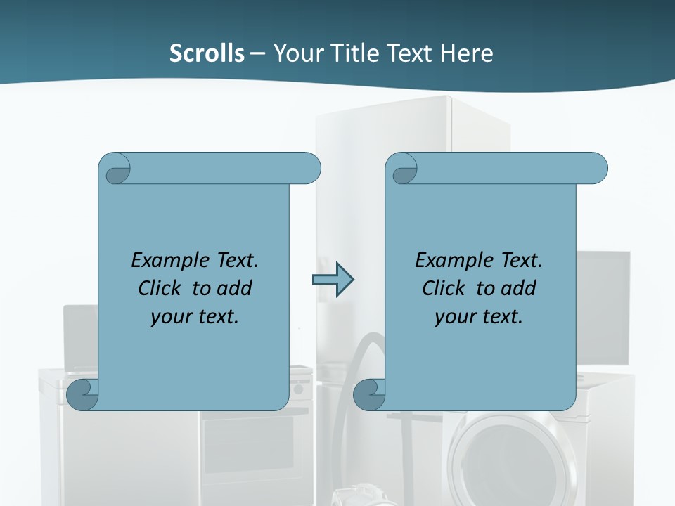 A Bunch Of Appliances That Are In A Room PowerPoint Template