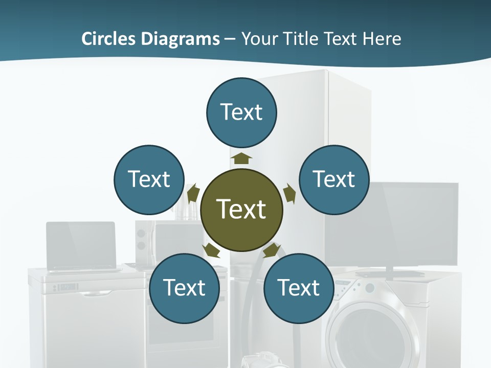 A Bunch Of Appliances That Are In A Room PowerPoint Template