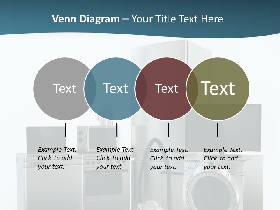 A Bunch Of Appliances That Are In A Room PowerPoint Template