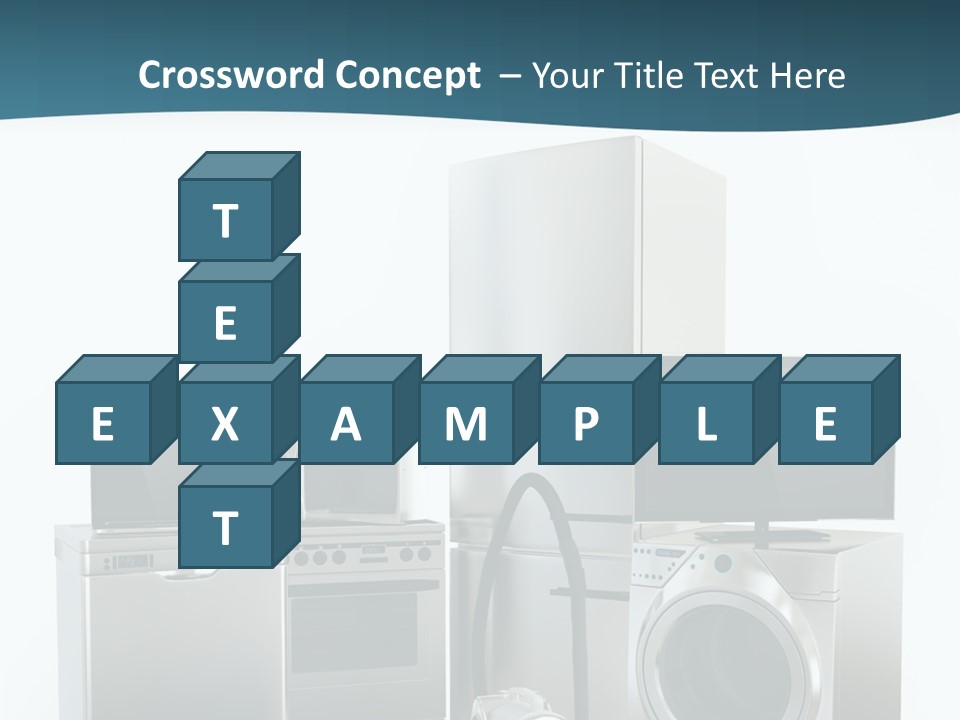 A Bunch Of Appliances That Are In A Room PowerPoint Template