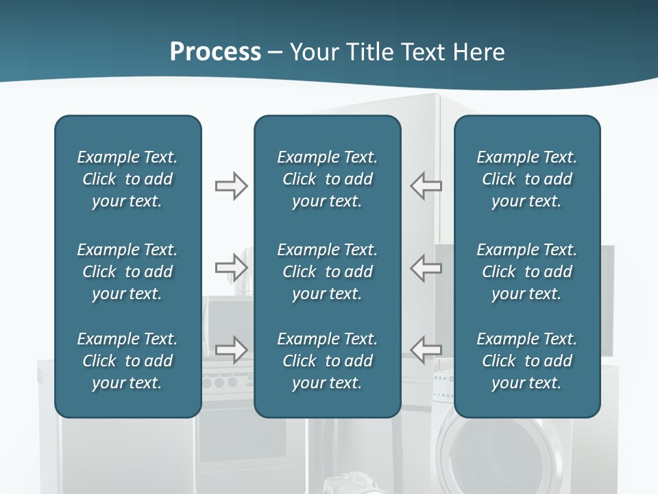 A Bunch Of Appliances That Are In A Room PowerPoint Template