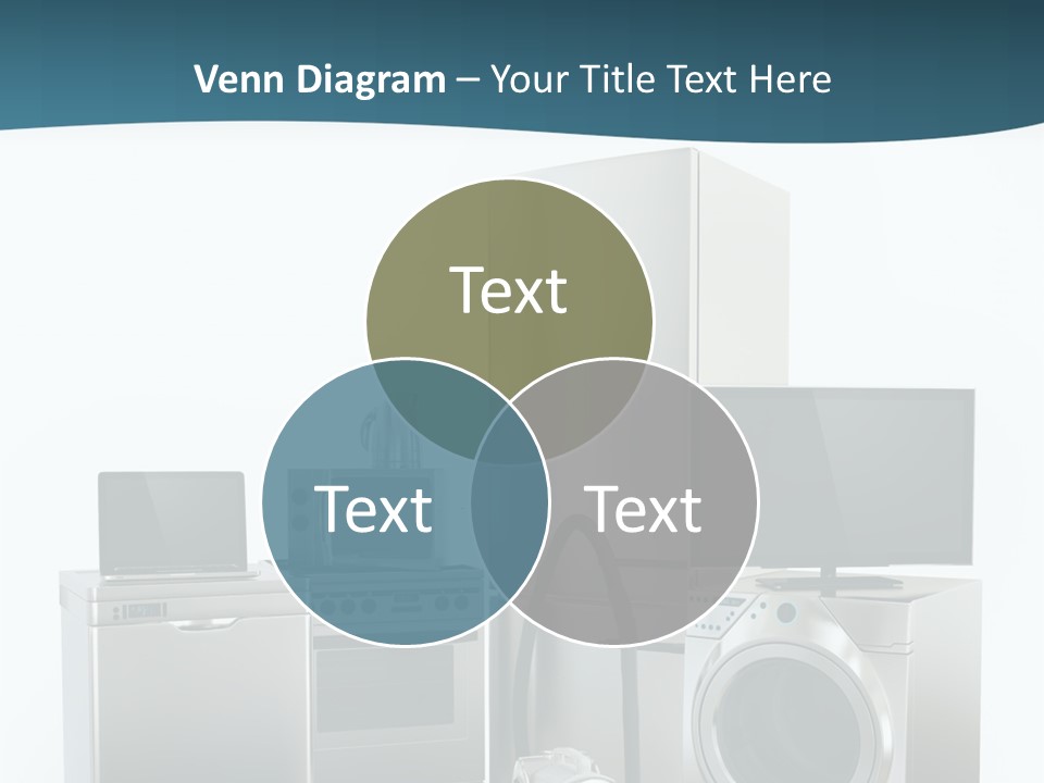 A Bunch Of Appliances That Are In A Room PowerPoint Template