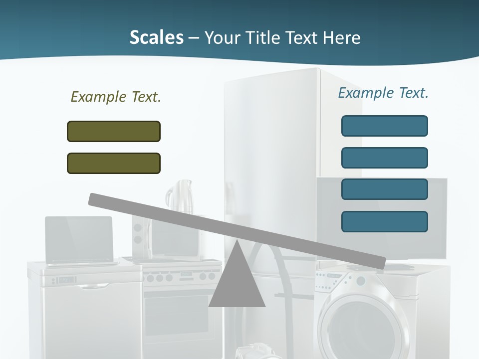 A Bunch Of Appliances That Are In A Room PowerPoint Template