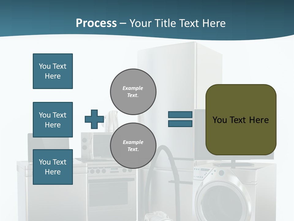 A Bunch Of Appliances That Are In A Room PowerPoint Template