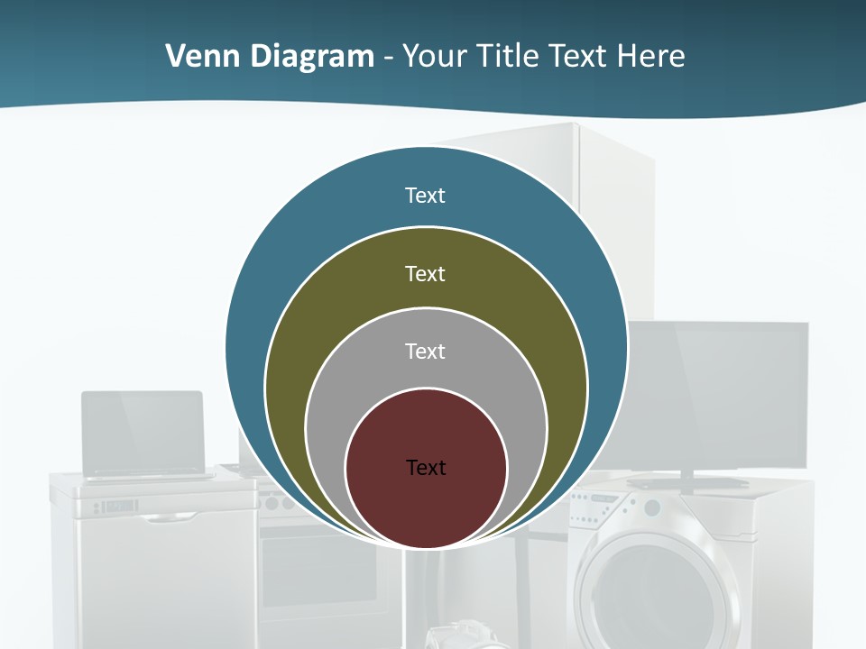 A Bunch Of Appliances That Are In A Room PowerPoint Template