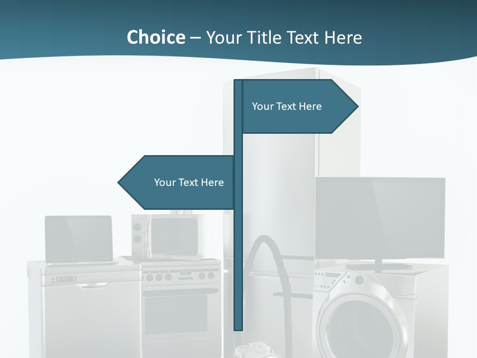 A Bunch Of Appliances That Are In A Room PowerPoint Template