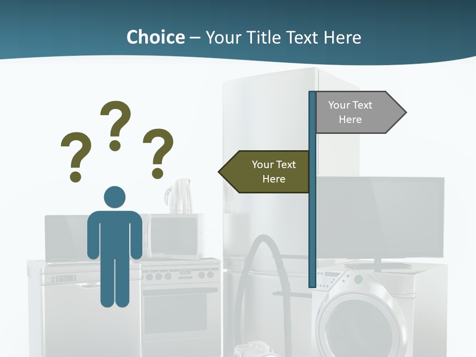 A Bunch Of Appliances That Are In A Room PowerPoint Template