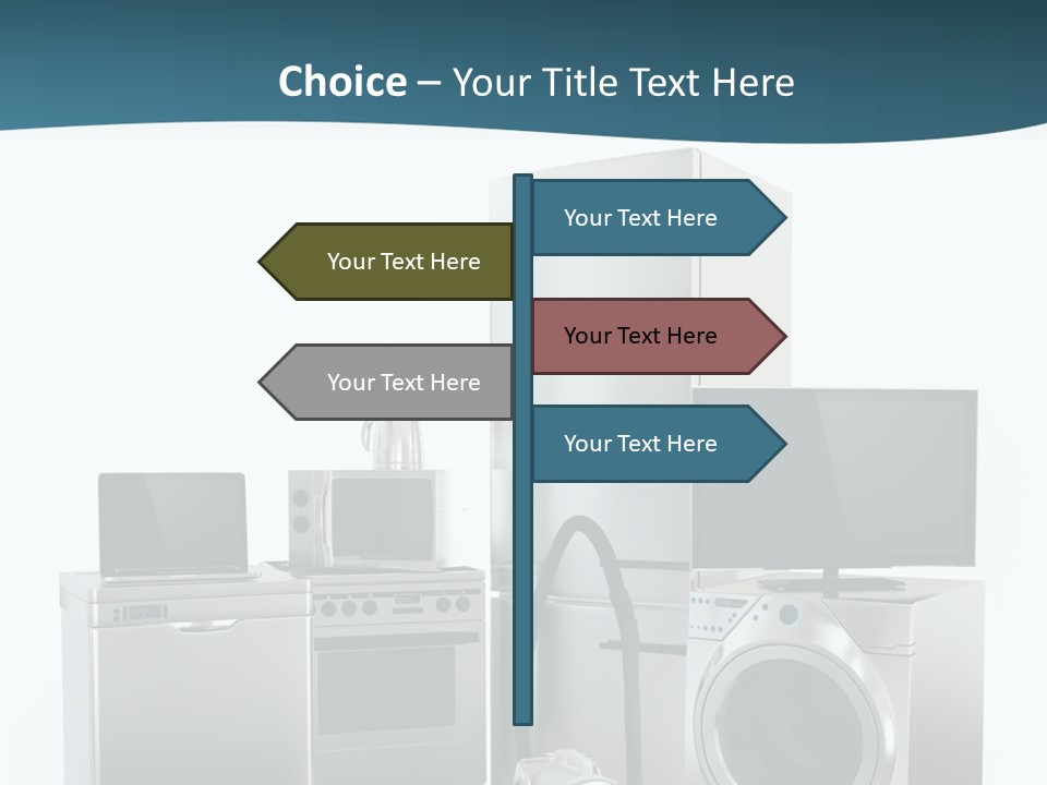 A Bunch Of Appliances That Are In A Room PowerPoint Template