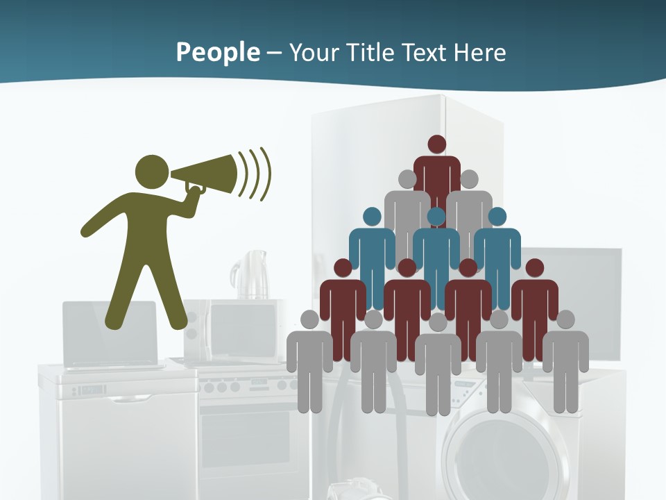 A Bunch Of Appliances That Are In A Room PowerPoint Template