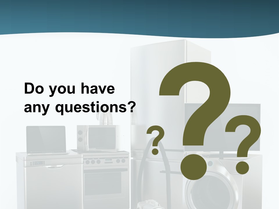 A Bunch Of Appliances That Are In A Room PowerPoint Template