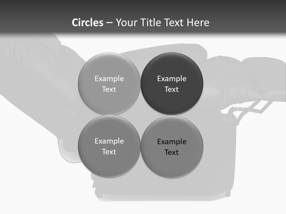 A Black Reclining Chair With A Name On It PowerPoint Template