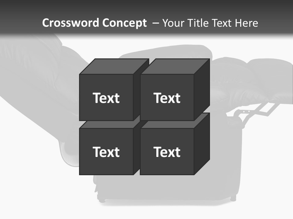 A Black Reclining Chair With A Name On It PowerPoint Template