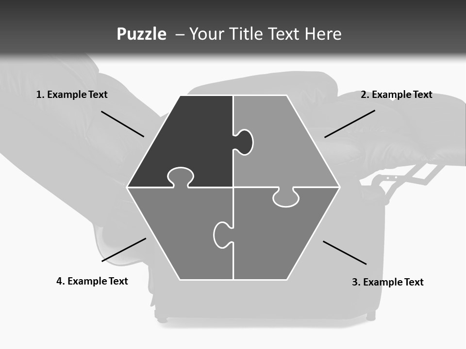 A Black Reclining Chair With A Name On It PowerPoint Template