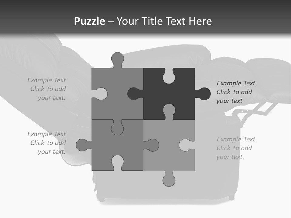 A Black Reclining Chair With A Name On It PowerPoint Template