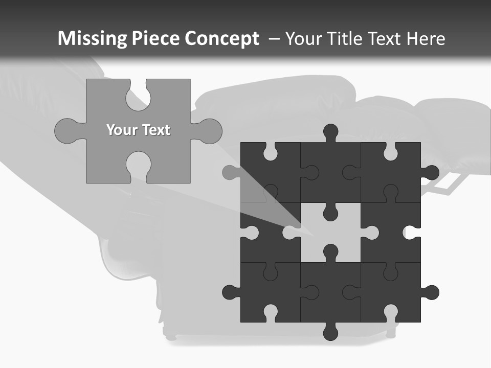 A Black Reclining Chair With A Name On It PowerPoint Template