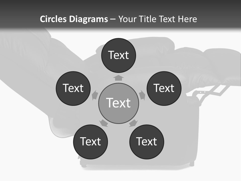 A Black Reclining Chair With A Name On It PowerPoint Template