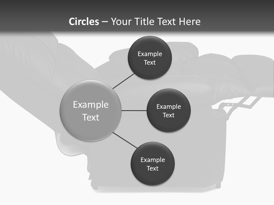 A Black Reclining Chair With A Name On It PowerPoint Template