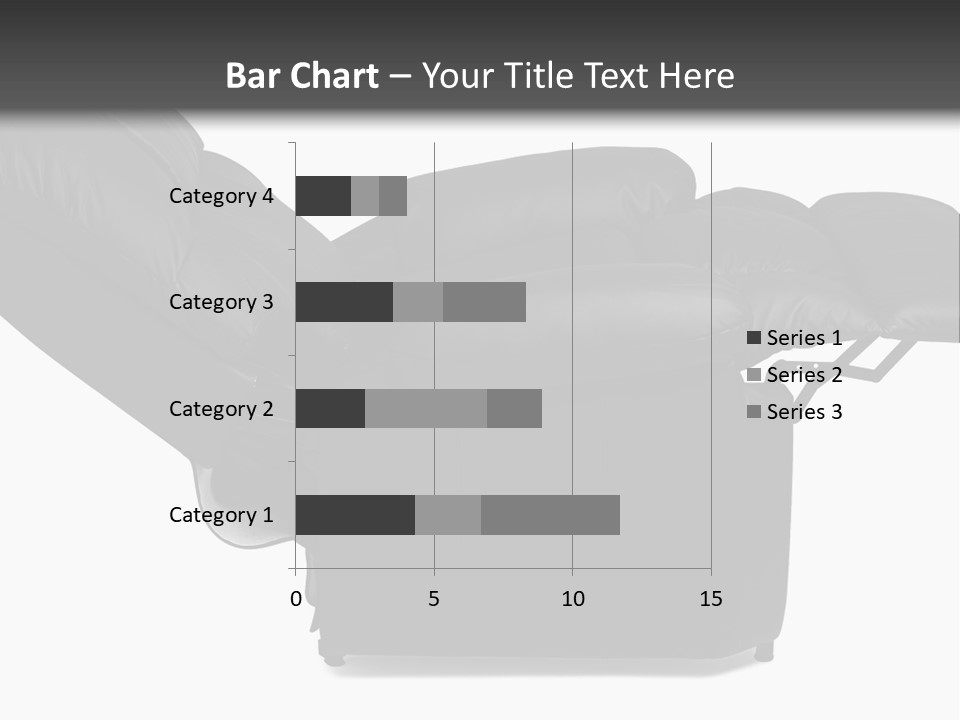 A Black Reclining Chair With A Name On It PowerPoint Template