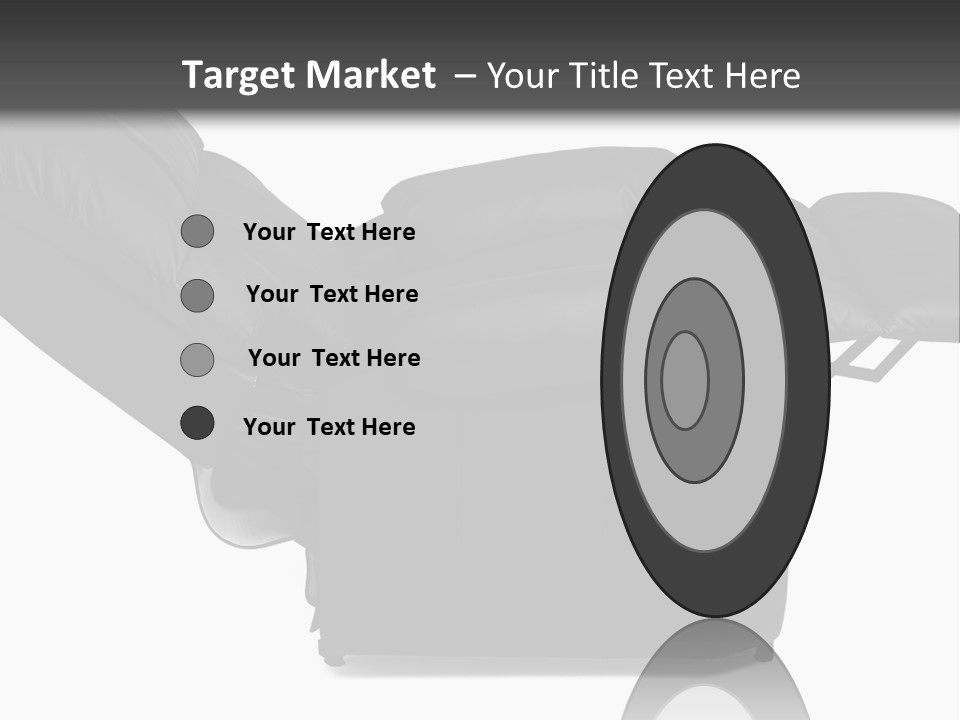 A Black Reclining Chair With A Name On It PowerPoint Template